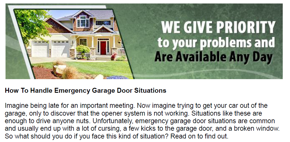 How To Handle Emergency Garage Door Situations - Garage Door Repair Mesquite